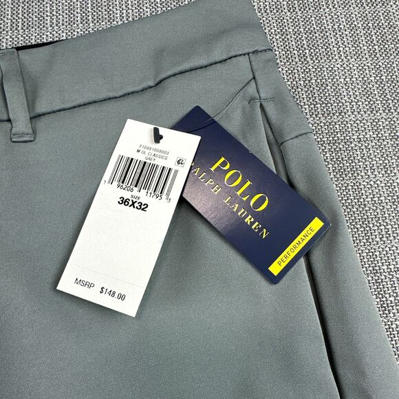 Polo Ralph Lauren Pants 36 Slim Fit Performance Joggers Grey Golf Comfort New - Picture 4 of 11